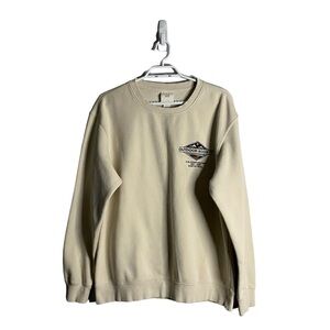 H&M Unisex Beige Outdoor Society Graphic Crewneck Sweatshirt